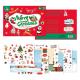 Merry Christmas 100PCS Repositionable Enlarge Stickers with 4 Color Backgrounds