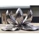 Stainless Steel Flower Sculpture Lotus Large Garden Decoration Art Metal Modern