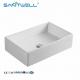 Countertop Ultra AB8262 Thin Edge Bathroom Above Counter Basin Art Ceramic Basin White Ceramic Vessel Sink