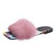 Outdoor Slider Sandals Slides White Custom Soft Raccoon Fur Slipper Wholesale Price Real Fur Slipper New Design For Lady