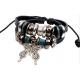 Handmade beaded jewelry butterfly bracelet braided leather bracelet Love