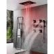 Shower Ceiling Bathroom Shower Faucet Set Luxury LED Thermostatic High Flow Rain Waterfall