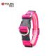 Pink Color Nature Nylon Dog Collars For Dog Training Outdoor All Seasons