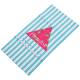 Amazon hot sale fabric stripe sandfree custom logo wholesale rainbows blue and white beach towels with logo custom print