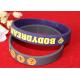 Soft Custom Silicone Rubber Wristbands Delicate Debossed Color Filled Logo