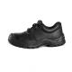 Puncture Resistant Steel Toe Black Embossed Leather Mesh PU Lace up Work Safety Shoes