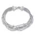 (B-123) Fashion Design Rhodium Plated Link Chain Bangel Bracelet for Women Gift