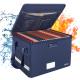 Blue Fireproof Document Box , Water Resistant File Organizer Box With Lock And Handle