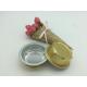 Round Gold Foil Cupcake Holders , Foil Baking Cups Paper Liner HighTemp Resistant