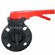 Red Handle PVC Butterfly Valve for Supply Irrigation Dn100 Auto Sealed Driving Mode