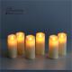 Cheap event decoration plastic battery operated moving flame led  pillar  candles
