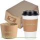 Custom your own logo on Coffee Sleeves-100 Coffee Sleeves Fits, 10 Oz. - 20 Oz. Cups (Pack Of 100), Natural Kraft