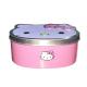 Vintage Hello Kitty Empty Cookie Tins Customized Embossing Lid Metal Tin Jar