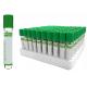 CE ISO Green Cap Lithium Heparin Disposable Vacuum Blood Collection Tube With Rubber Plug