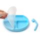 Sky Blue Silicone Plate Microwave Childrens Silicone Plates BPA Free