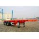 3 Axles 50 tons ABS Braking system extendable flatbed trailer for machine transport