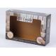 Glossy Corrugated Small Gift Boxes With Clear Window Oil Vanishing Finishing