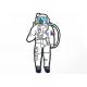 Classic NASA Custom Made Patches Space Pilot White Iron On Patches