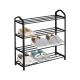 Oem 4 Tier Small Shoe Rack Organizer Black Metal Iron Curved Handle