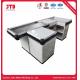 Retail Store Conveyor Belt Checkout Counter With Sensor Steel Q195