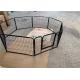 8 Panels Pet Stainless Dog Cage Crates Puppy Playpen Play Pen Exercise Cage Fence