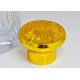 Gold Color Plating Zinc Alloy Perfume Bottle Tops With 17.2mm Inner