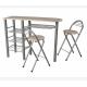 3PCS Breakfast Dinning Table And Chair Set Counter Top Kitchen Table