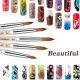 Six Angles Acrylic Nail Brush Petal Wooden 100% Kolinsky Nail Acrylic Brush Set