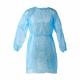 Stable CPE Blue Plastic Isolation Gowns , Disposable Exam Gowns Waterproof