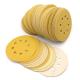 Customized Support 6 inch Yellow Flocking Round Sanding Disc for Automotive Grinding