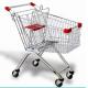 Steel Wire Shopping Trolley Grocery , Supermarket Folding Wire Shopping Cart With Seat