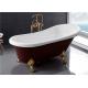 Small Acrylic Clawfoot Bathtubs , Antique Freestanding Slipper Tub 1700 x 800 x 750