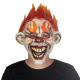 CE Approval Fire Hair Horrific Clown Mask , Demon Head Mask For Cosplay
