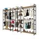 Commercial  Metal Display Fixture Heavy Duty Retail Shelving Apparel Rack Display Clothes Rail