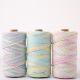 ISO9001 Solid Braid Cotton Rope Colorful 3mm Twisted Macrame Cord