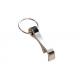 PU Leather Engraved Metal Bottle Opener Nickel Plating With Zinc Alloy Keyring