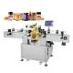 Automatic flat round Square Plastic Glass bottle adhesive sticker double side labeling machine price With Servo Motor
