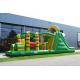 Plato PVC Green Rent Inflatable Obstacle Course Backyard Inflatable Outdoor Play Equipment