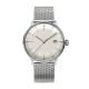 Silver mesh band curved face elegance quartz watch sapphire crystal