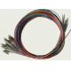 12colors 900um SC LC Fiber Optic Pigtail Cables , SM / MM / OM3 Optical Patch