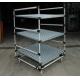 Heavy Duty steel Pipe Rack with Caster Wheels , Lean Pipe and Black Pipe Joint Assemble