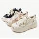 White / Black Breathable Trainers Ladies Canvas Sneakers Round Toe