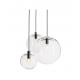 Professional Grey Smoky Clear Glass Pendant Lights 50000 Working Lifetime