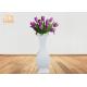 Decorative Glossy White Fiberglass Centerpiece Table Vases Floor Vases