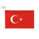 Hook Backing Turkey Thailand Embroidered Country Flag Patches Twill Fabric