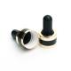 18mm 24mm Black Gold Aluminum Metal Essential Oil Dropper Caps With Silicone Nipple