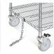Electrostatic Discharge Chrome Wire Shelving Trolley 3 Tier For Electronics Industry