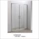 Tempered Glass Shower Doors / Sliding Shower Screens With Frame Easy Installation
