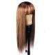 None Lace Wigs 10-26 Inch P4/27 Women Wig Full Machine Made Human Hair Wigs With Bangs