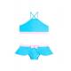Blue And Pink Crop Top Bikini - Boneca